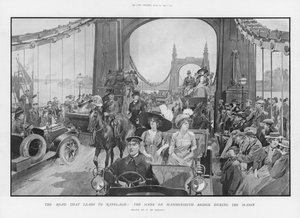 Die Szene auf der Hammersmith-Brücke während der Saison von Frederic de Haenen