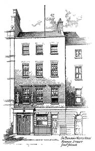 Haus von Sir Benjamin West, Newman Street, London, 1912 von Frederick Adcock