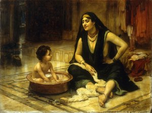 Fellachen und Kind von Frederick Arthur Bridgman
