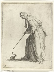 Frau mit einer Schlange von Frederick Bloemaert