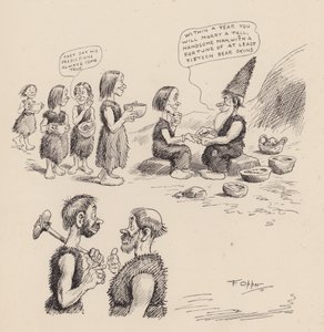 Unsere antediluvianischen Vorfahren von F. Opper: Nummer Sechsundzwanzig (Litho)