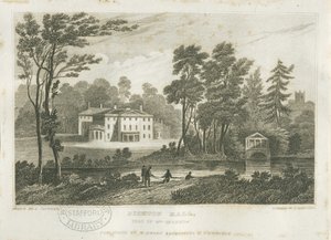 Bishton Halle: Gravur, 1830er Jahre von Frederick Calvert