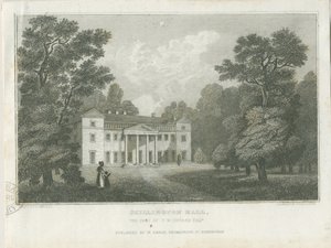 Chillington Hall: Gravur, nd [1830] von Frederick Calvert