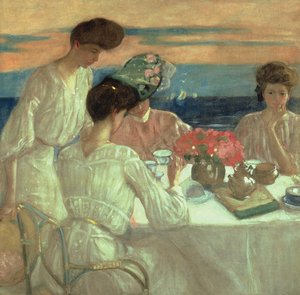 Nachmittagstee auf der Terrasse von Frederick Carl Frieseke