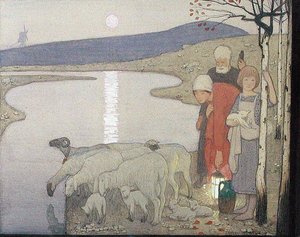 Pastorale, um 1923 von Frederick Cayley Robinson