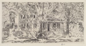 Haus in der Hauptstraße, Easthampton, 1922 von Frederick Childe Hassam