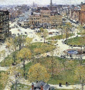 Union Square im Frühling, 1896 von Frederick Childe Hassam