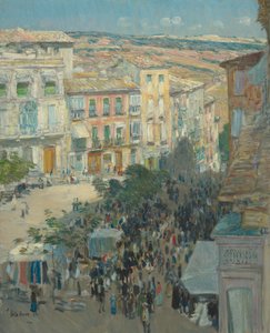 Ansicht einer südfranzösischen Stadt, 1910 von Frederick Childe Hassam