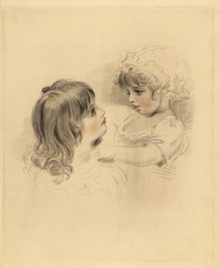 Porträt von zwei Kindern von Frederick Christian Lewis