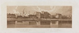 Ansichten des Pantheon, vom Arsenal aus gesehen 1803; Platte 12 aus Ansichten in Paris, das Emanuel-Volumen Nachzeichnung der Platte 1981.25.2621