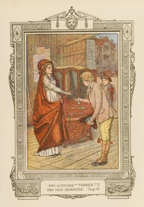 Mrs. Siddons wendet sich, um ihre Träger zu bezahlen von Frederick Colin Tilney