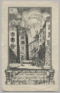 Exlibris: William Truman Aldrich und Dorthea Davenport Aldrich von Frederick Garrison Hall