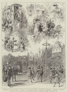 Al Fresco Fayre und Blumenfest, für das Grosvenor Hospital für Frauen und Kinder, in der Albert Hall von Frederick George Kitton