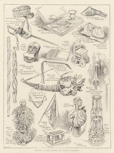 Skizzen bei der Stanley und Afrika Ausstellung von Frederick George Kitton