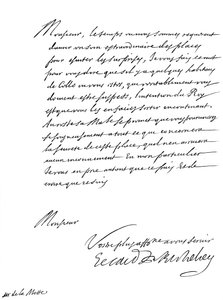 Brief von Kardinal Richelieu an Monsieur de la Motte, 17. Jahrhundert 1865 von Frederick George Netherclift
