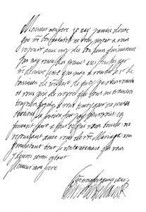 Brief von Henrietta Maria, Königin von Charles I., 17. Jahrhundert, 1865 von Frederick George Netherclift