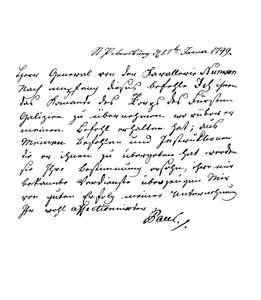 Brief von Paul I., Kaiser von Russland, an General Numsen von Frederick George Netherclift
