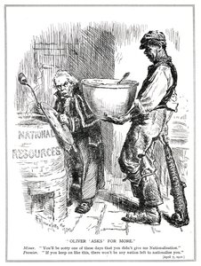 Lloyd George sieht sich Streikdrohungen der Bergleute gegenüber, April 1920