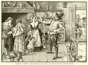 Der Schwätzer zu Hause (Gravur)