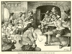Gesprächig an der Bierbank von Frederick Hurten Rhead