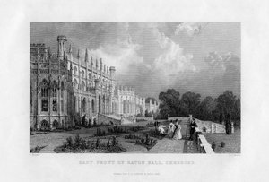 Ostfront von Eaton Hall, Cheshire, 1845