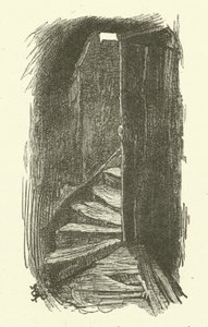 Treppen, die zu einem Dachboden führen von Frederick L. Bernard