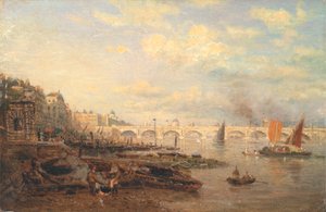 Die Themse und die Waterloo-Brücke vom Somerset House von Frederick Nash