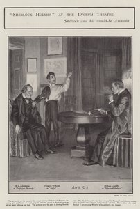 Eine Aufführung von Sherlock Holmes im Lyceum Theatre, London