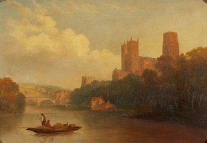 Durham vom Fluss aus von Frederick Richard (manner of) Lee
