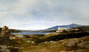 Ein Blick auf Garibaldis Villa in Caprera, Sardinien von Frederick Richard Lee