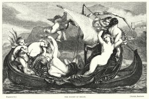 Die Flucht der Helena (Gravur) von Frederick Richard Pickersgill