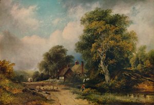 Landschaft, 1839 von Frederick W Watts