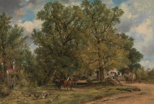 Landschaft mit Hütten von Frederick W. Watts
