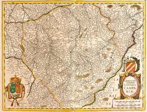 Karte der Grafschaft Champagne (Frankreich) (Radierung) von Frederick de Wit