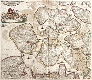 Karte der Grafschaft Zeeland (Niederlande)