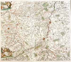 Karte des Bistums Lüttich (Belgien) von Frederick de Wit