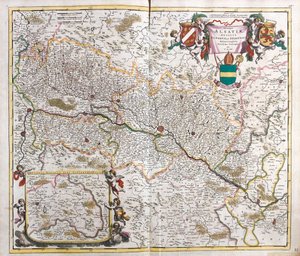 Karte des Herzogtums Elsass (Frankreich) von Frederick de Wit