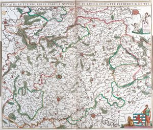 Karte des Herzogtums Luxemburg