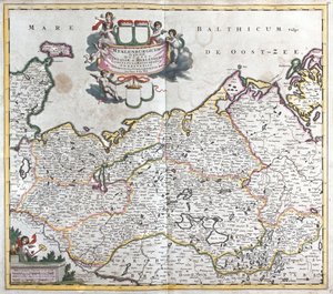 Karte des Herzogtums Mecklenburg-Schwerin (Deutschland) von Frederick de Wit