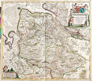 Karte des Herzogtums Bremen und Verden (Deutschland)