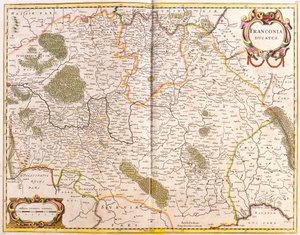 Karte des Herzogtums Franken (Deutschland) von Frederick de Wit