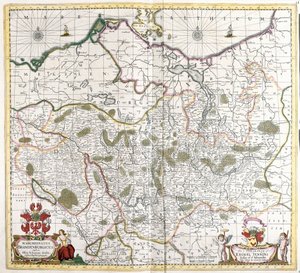 Karte der Markgrafschaft Brandenburg (Deutschland) (Radierung) von Frederick de Wit