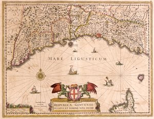 Karte der Republik Genua (Italien)