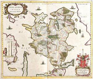 Karte der Insel Seeland (Niederlande) von Frederick de Wit