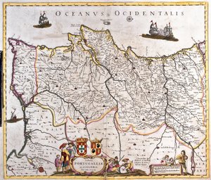 Karte der Königreiche Portugal und Algarve (Radierung)