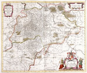 Karte der Markgrafschaft Meißen (Deutschland) von Frederick de Wit