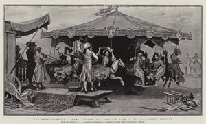 Das Karussell, schicke Besucher auf einem Jahrmarkt im achtzehnten Jahrhundert von Frederik Hendrik Kaemmerer