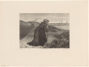 Alte Frau, die sich auf einen Stock stützt