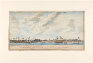 Ansicht der Stadt Paramaribo und Fort Zeelandia von Frederik Jägerschiöld (signed by artist)