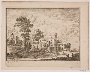 Ein Klostergebäude inmitten eines italienischen Dorfes von Frederik Laub